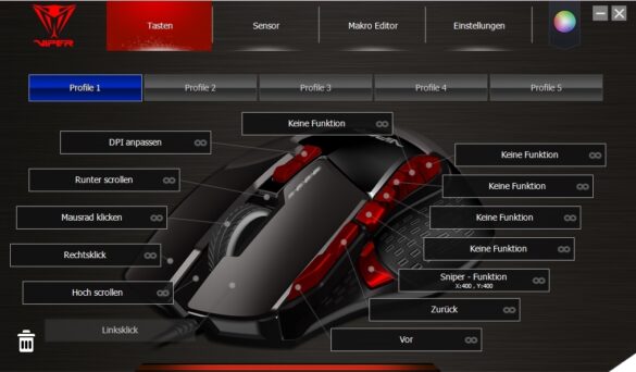 Reiter Tasten Viper V570 Blackout Edition RGB Gaming Maus bei uns im Test