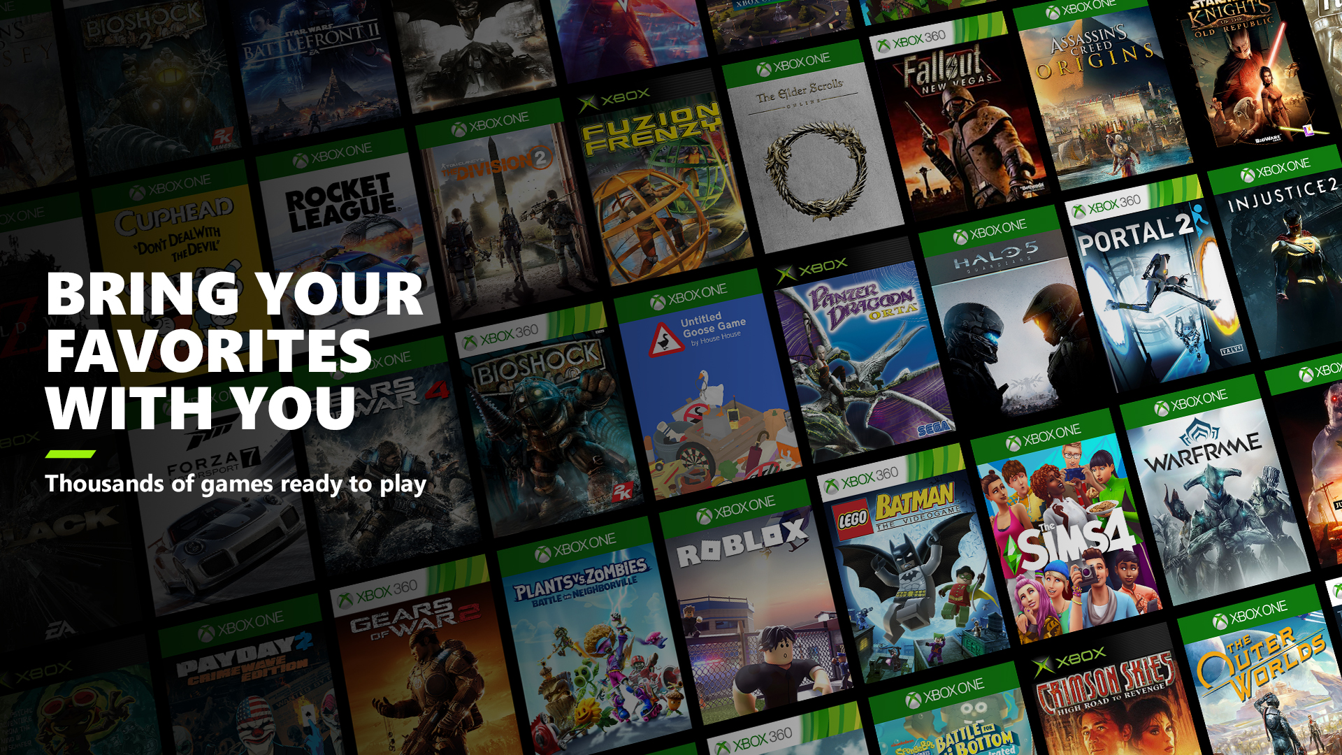 Xbox Series X|S: Spiele tausende Games aus vierXbox-Generationen