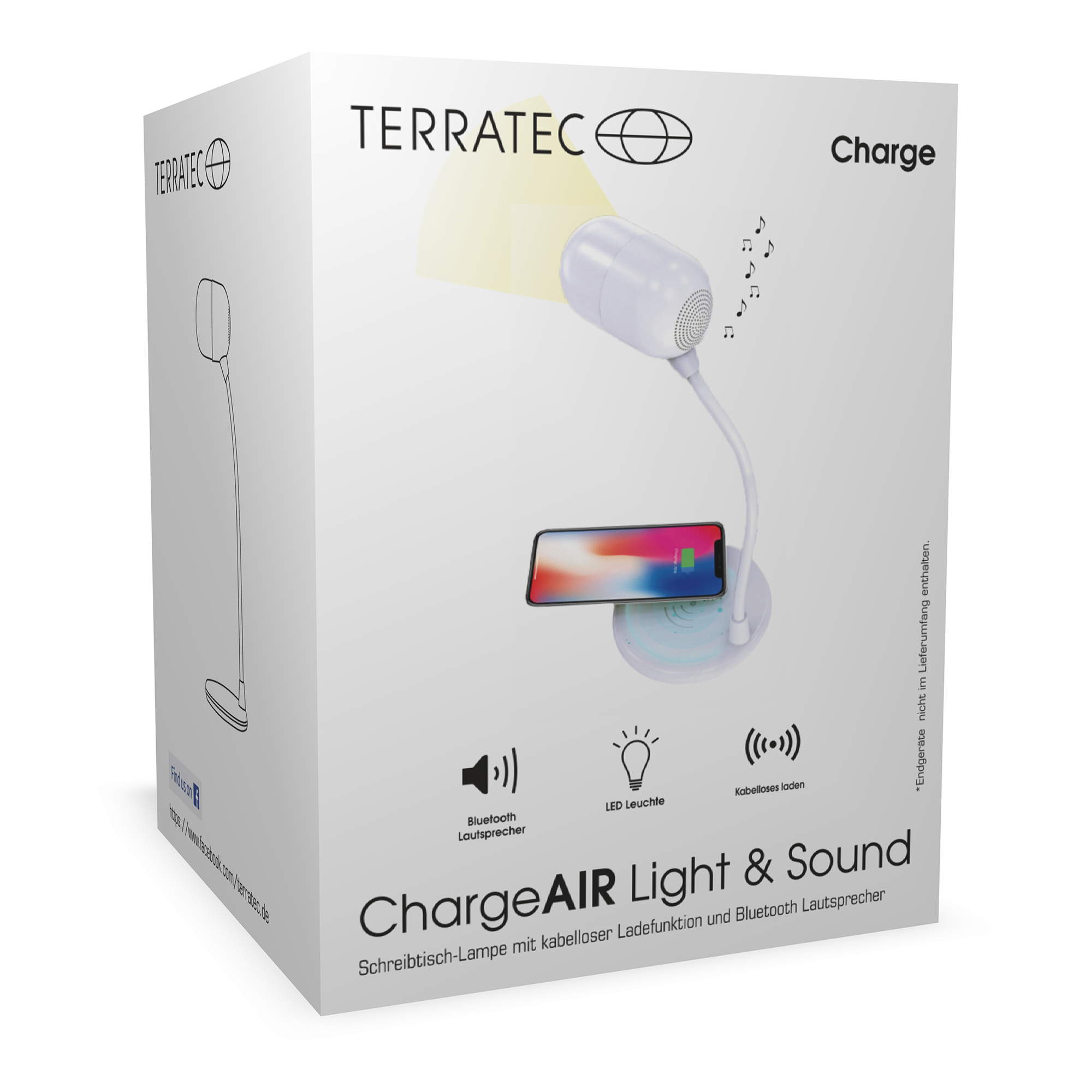 TERRATEC Charge AIR Light & Sound Schreibtisch-Lampe – Uns geht ein Licht auf