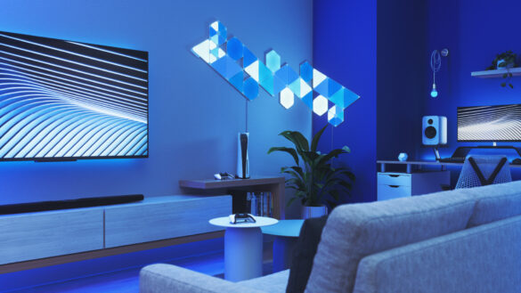 Shapes MT 15x BT 21x Hex 6x Living Room PS5 Nanoleaf Triangle Starter Kit - Wir bringen unser Zockerzimmer zum Leuchten