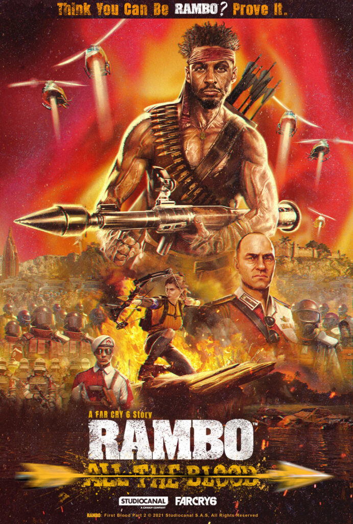 Far Cry 6 Rambo Poster Far Cry 6 - Kostenlose Rambo-inspirierte Crossover Mission ab sofort verfügbar