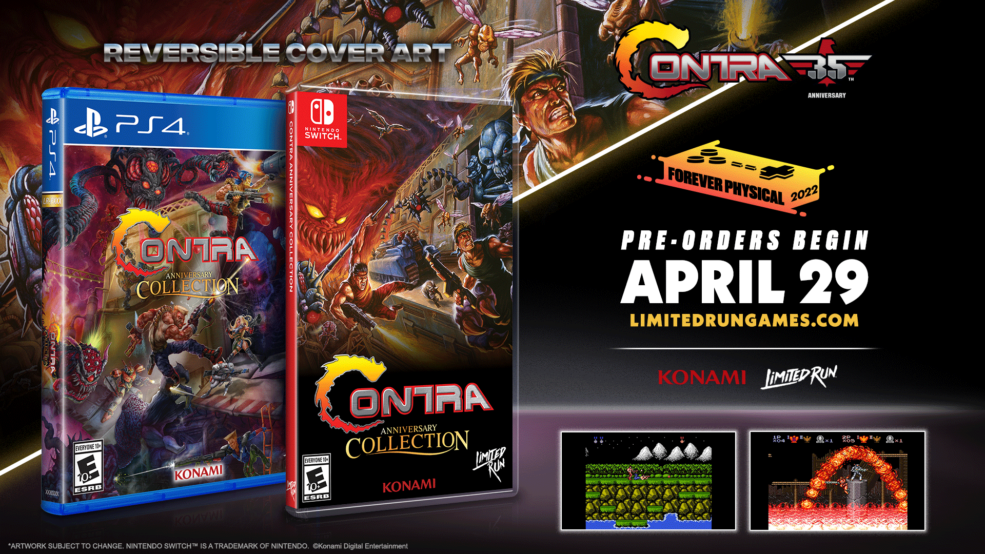 Contra Anniversary Collection Standard Edition PS4 Switch Limited Run Contra Anniversary Collection erhält eine physische Version für die PlayStation 4 und Nintendo Switch