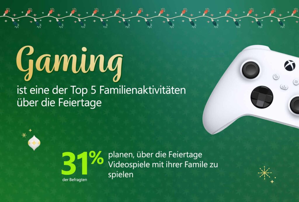 Xbox Holiday Infographic 1 DACH Xbox-Umfrage zeigt: Familien möchten an den Feiertagen gemeinsam spielen