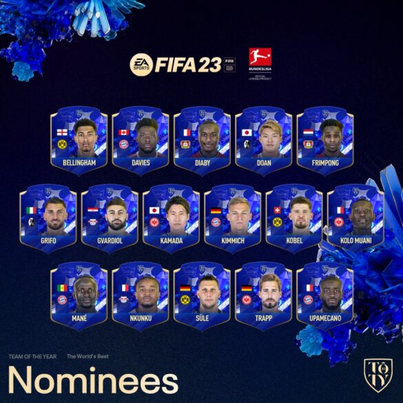 fut23 toty nominees bundesliga EA SPORTS gibt die Nominierten für das FIFA 23 Team of the Year bekannt und feiert die besten Spieler des Jahres 2022