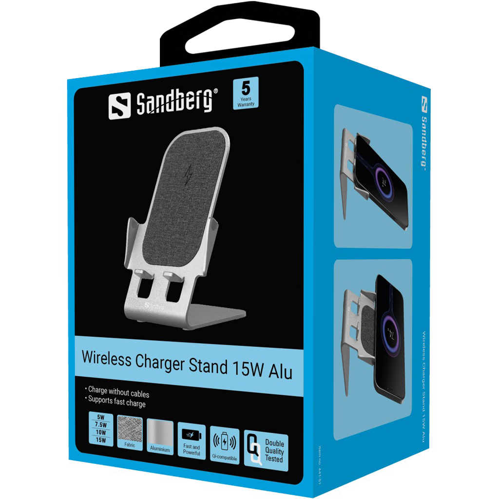 441 51 large Sandberg Wireless Charger 15 W Stand im Test