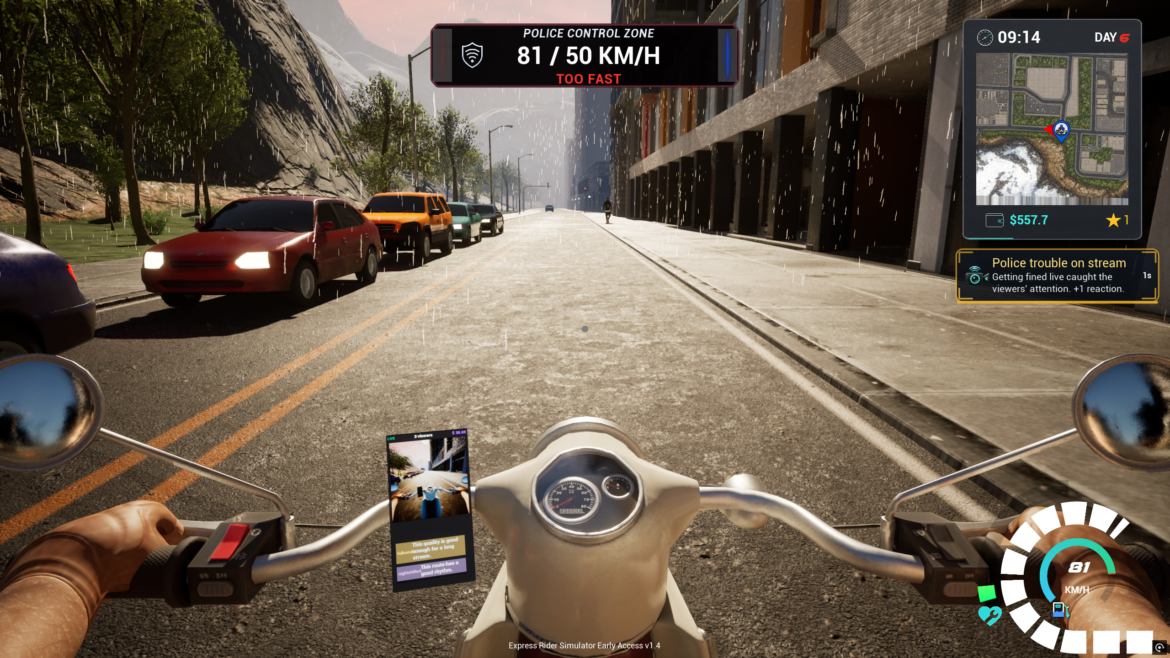 06 Express Rider Simulator im Test: Einzigartiger Mix aus Motorrad, Lieferstress und der Traum vom eigenen Streaming-Kanal