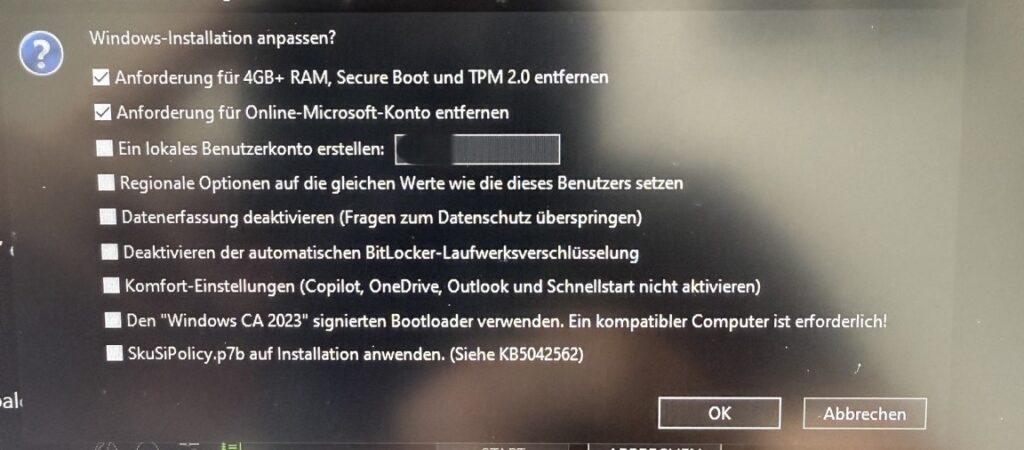 2EF77B14 85D7 465D 8D1A 1CB6F79694F3 Windows 11 auf einem HP EliteBook 745 mit Ryzen 5 PRO 2500U installieren