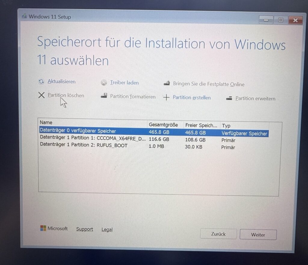 A230C1C4 9F60 4AD4 A282 1F0EAA3ED015 Windows 11 auf einem HP EliteBook 745 mit Ryzen 5 PRO 2500U installieren