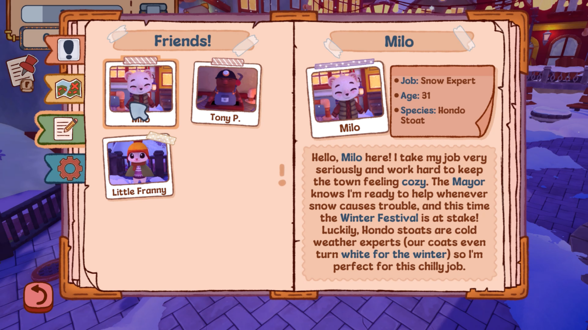 Characters Descriptions Bei über 30 Grad absolut das Richtige: Winter Whiskers angespielt