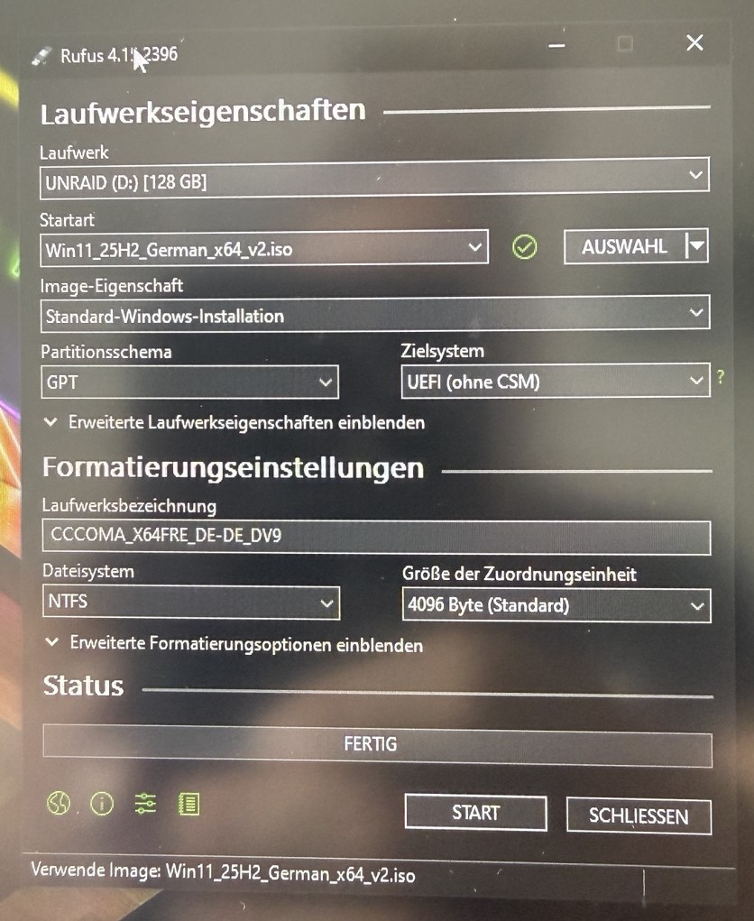 D49B3F55 68A3 4FEA B1DC 6D2541C33854 Windows 11 auf einem HP EliteBook 745 mit Ryzen 5 PRO 2500U installieren