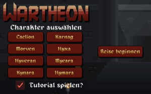 Wartheon, 8 Klassen zum Spielen